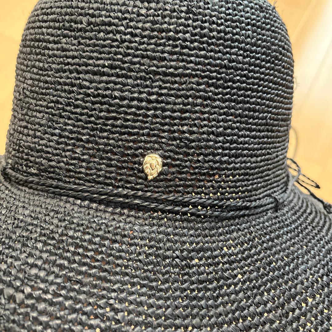 ヘレンカミンスキー　ラフィア帽子　ブラック