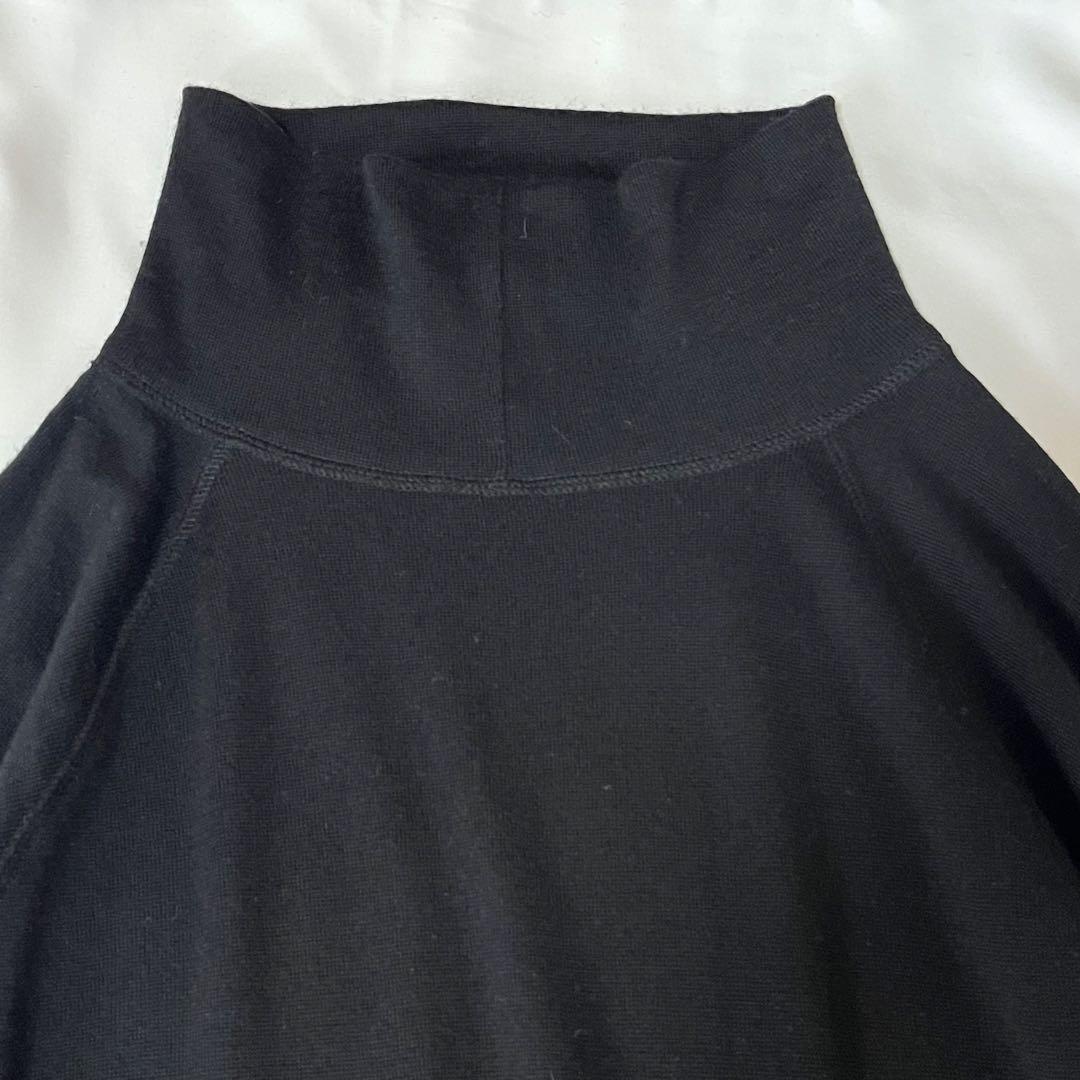 ヨーガンレール モックネック ウール チュニックワンピース 黒