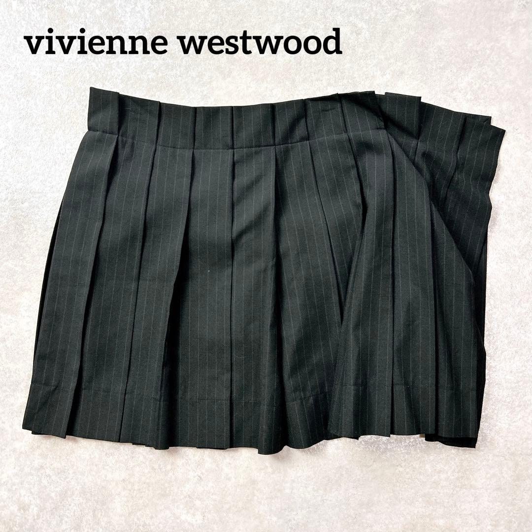 vivienne westwood ヴィヴィアン　プリーツ変形スカート　ブラック