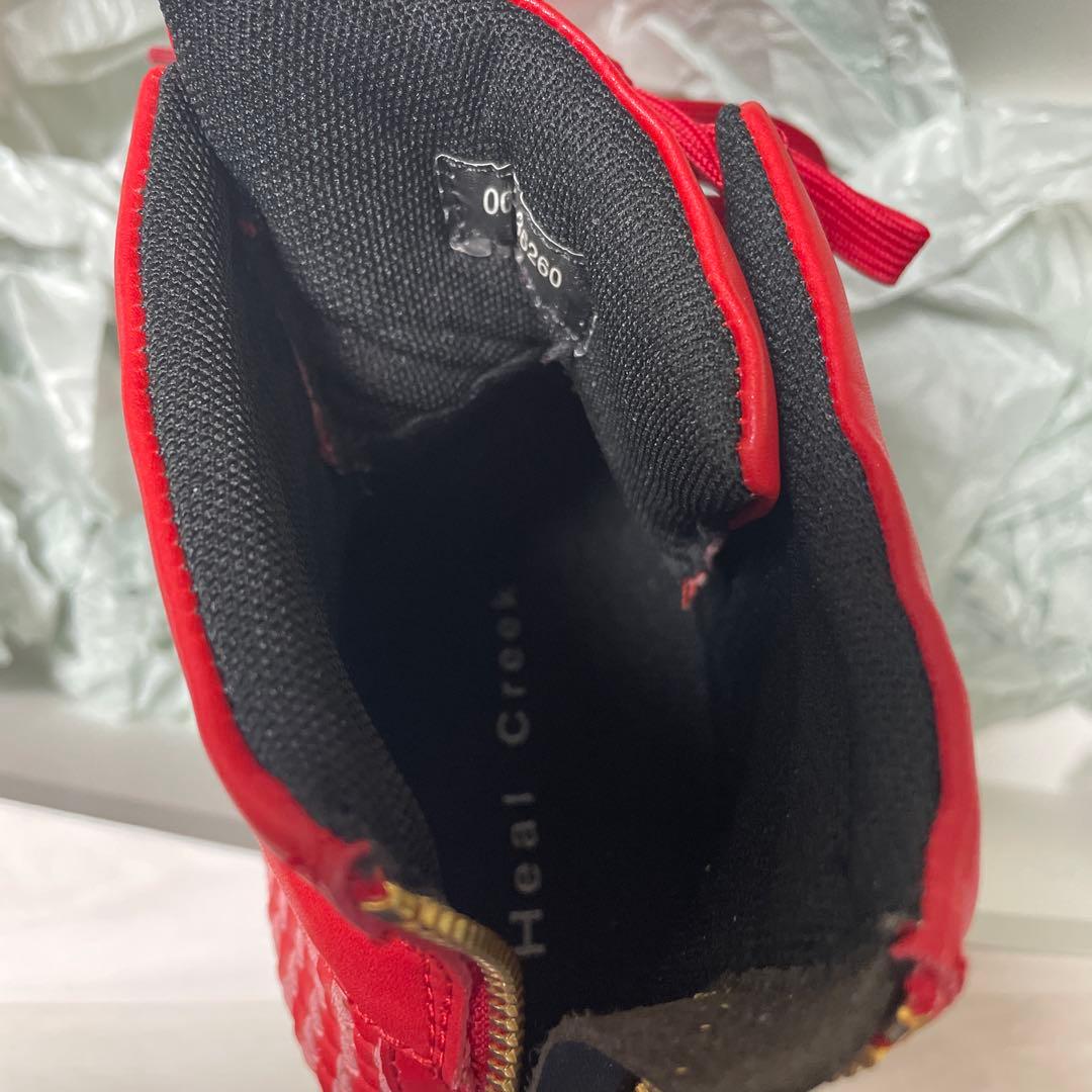 Heal Creek ヒールクリーク レッド ハイカットスニーカー 35