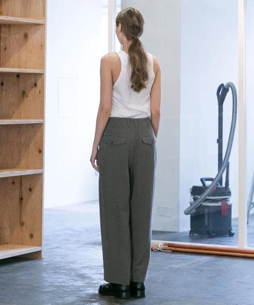 パンツ my beautiful landlet TUCK WIDE PANTS