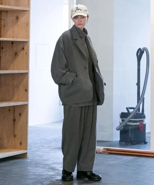 パンツ my beautiful landlet TUCK WIDE PANTS