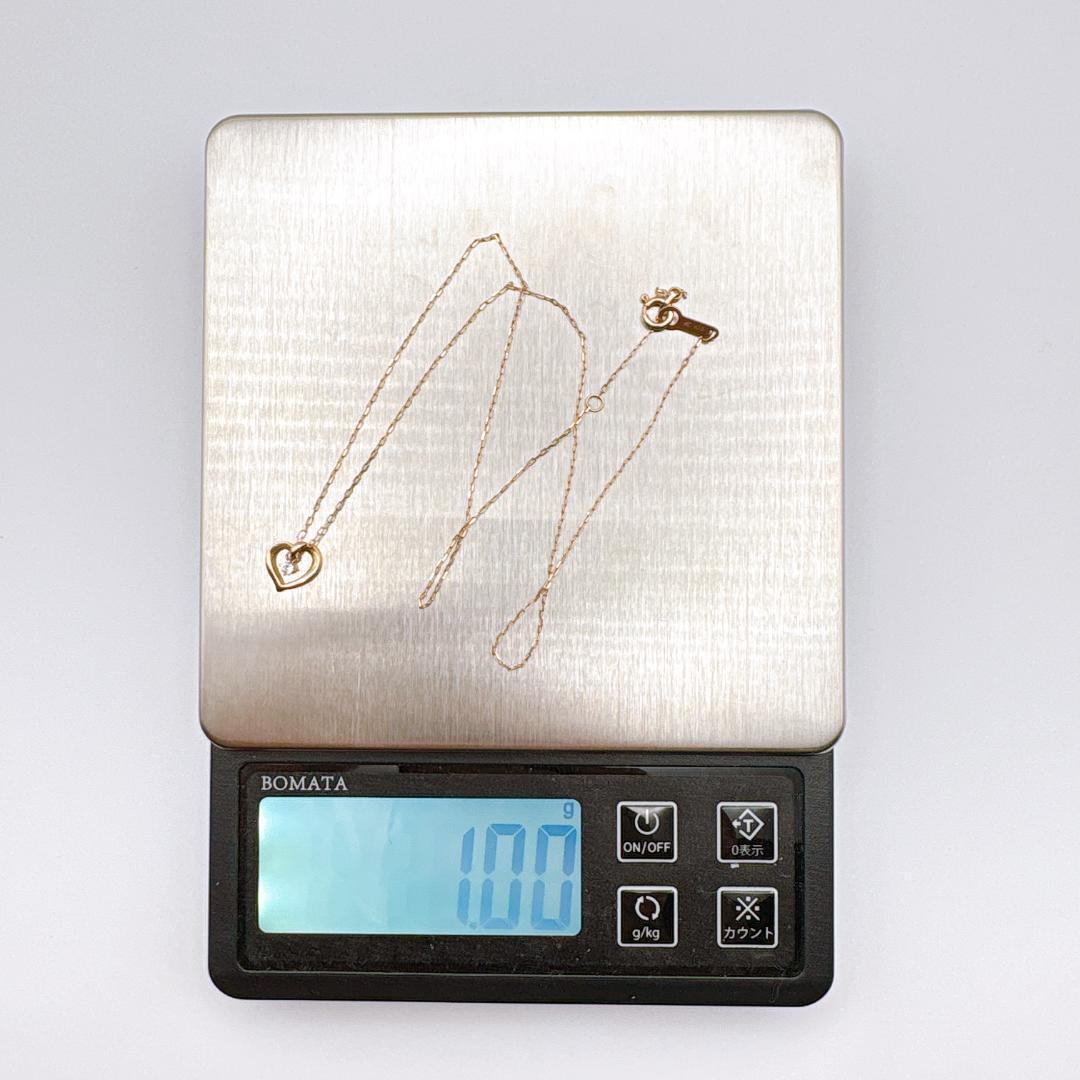 う*ん様 【4℃】K10PG ハートモチーフ ダイヤモンド ネックレス 40cm