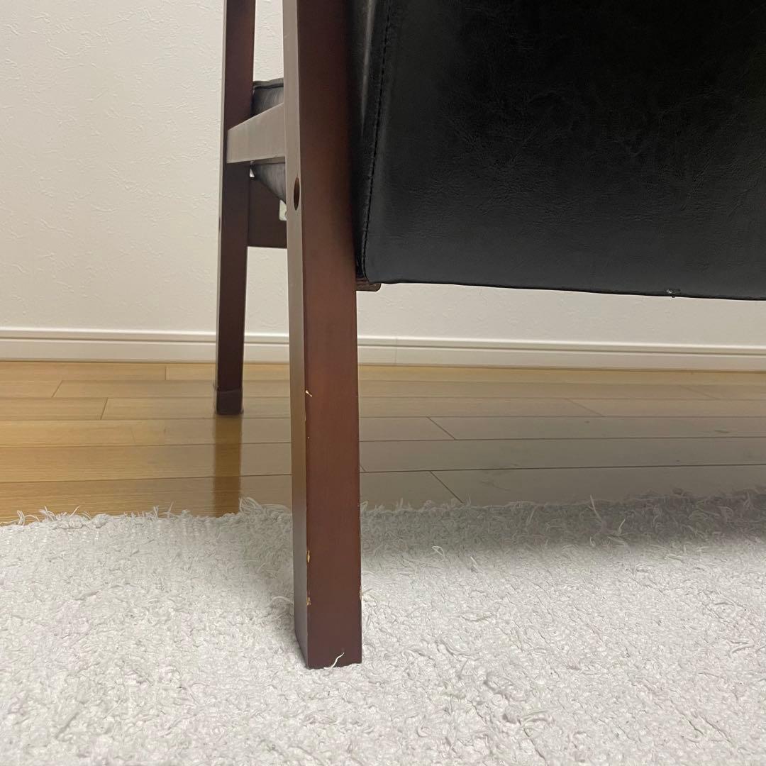 送料無料【合成皮革 2人掛けソファー】肘掛け付き