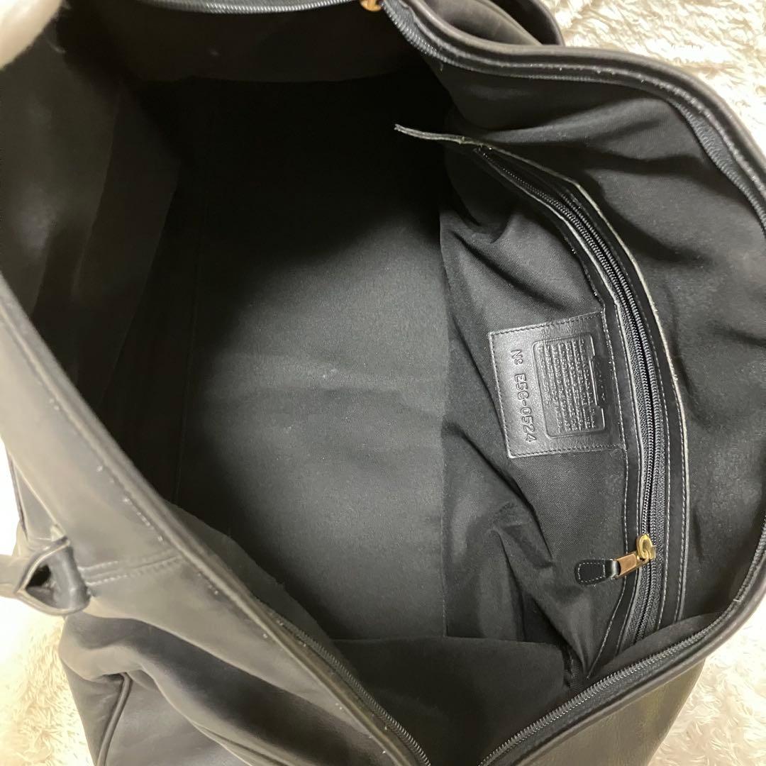 美品✨オールドコーチ USA製 ボストンバッグ レザー ブラック 2way