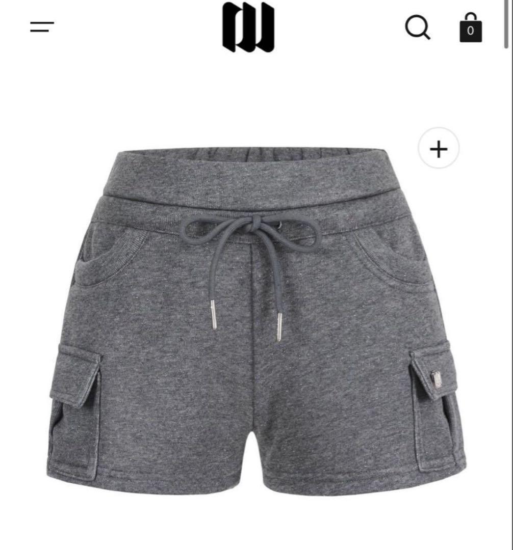 andwang Kirakira short pants gray グレー