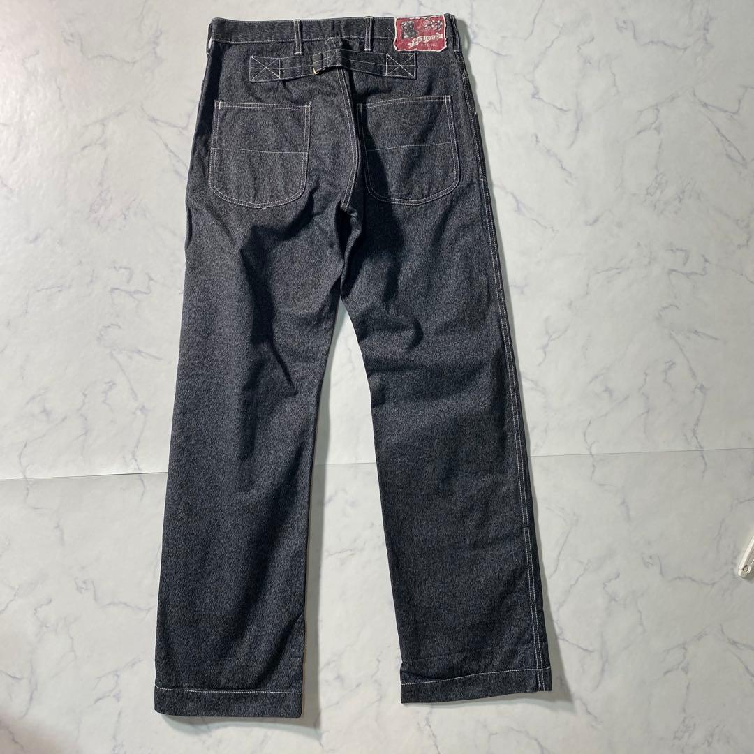 【美品】ウィアード　ベイカーパンツ　ブラックシャンブレー　ごま塩　シンチバック