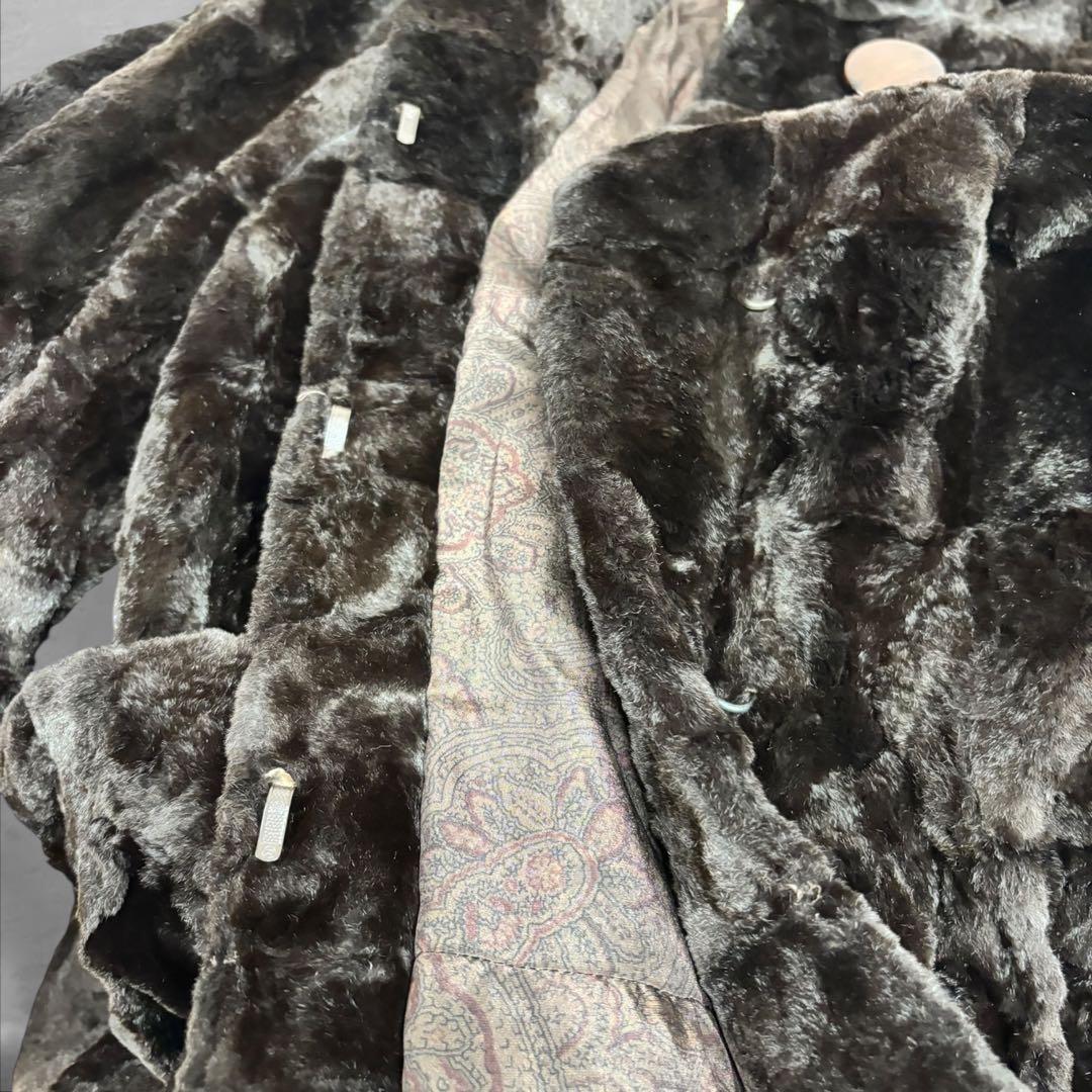 アルティマ　シェアードミンクファーコート アウター 毛皮　ブラウンF （C0