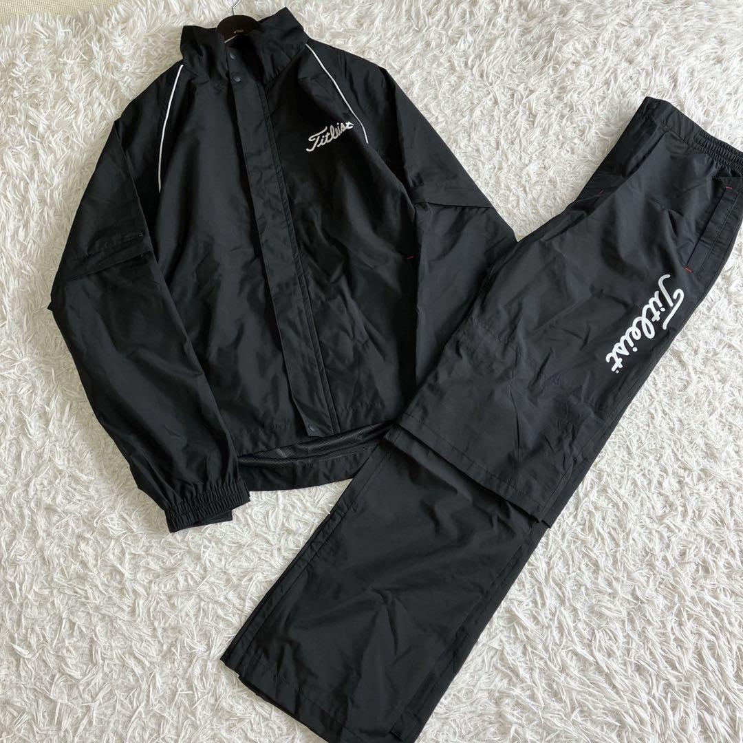 ◎未使用極美品 タイトリスト ゴルフ レインウェア 上下セット XL 黒