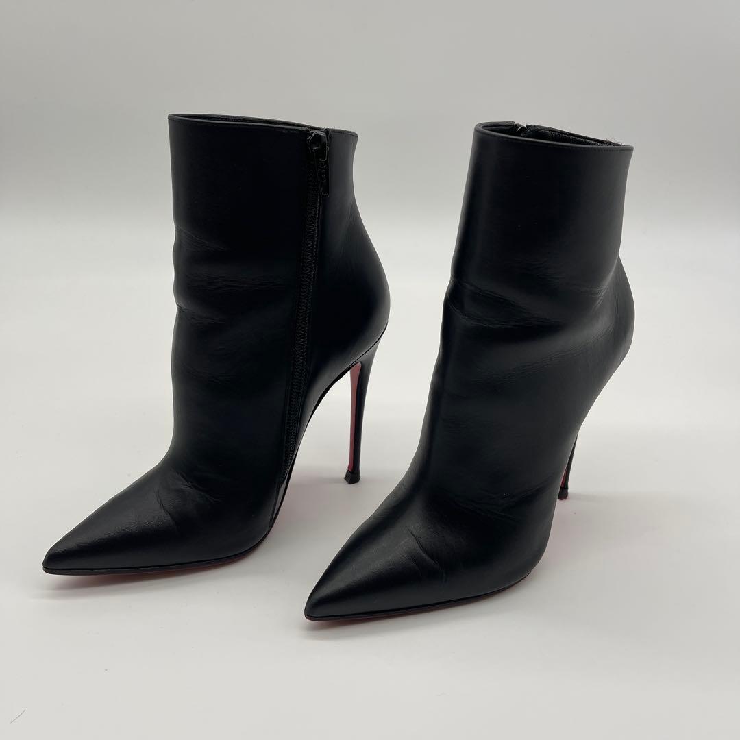 ウ*ン様 クリスチャンルブタン ショートブーツ 34.5 ブラック