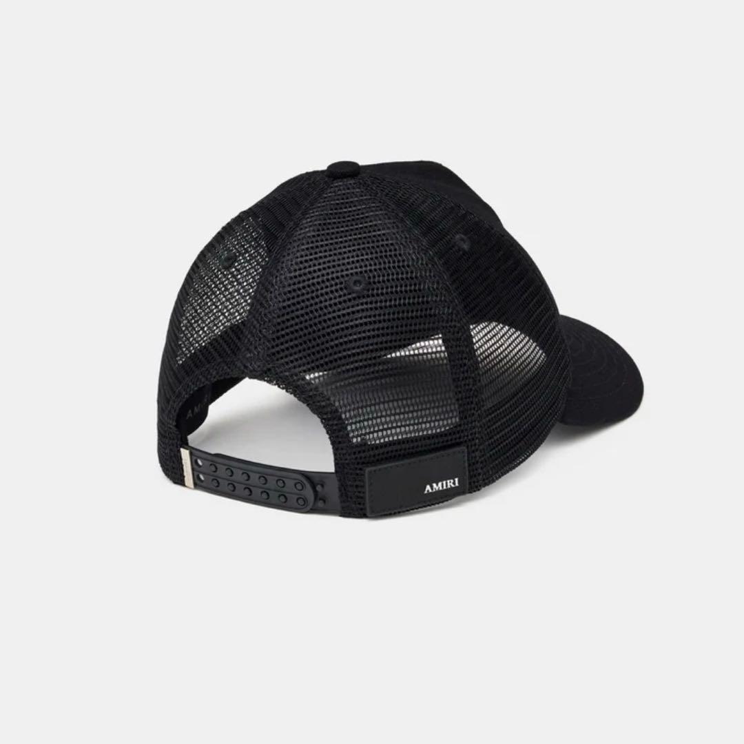 AMIRI アミリメッシュキャップ 刺繍ロゴ ブラック黒 ユニセックスサイズ