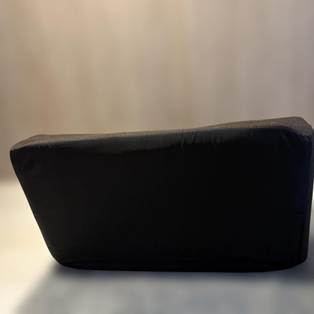 ダークグレー クッション付きリクライニングソファ