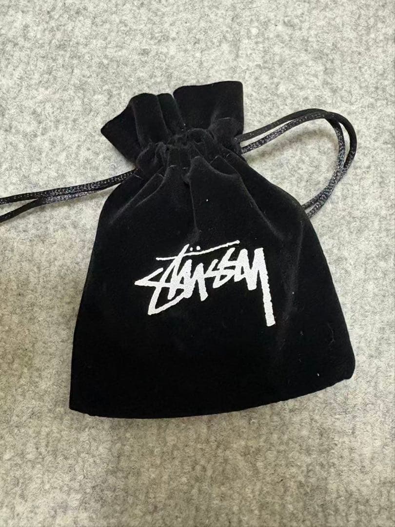 STUSSY デザインキーリング シルバー