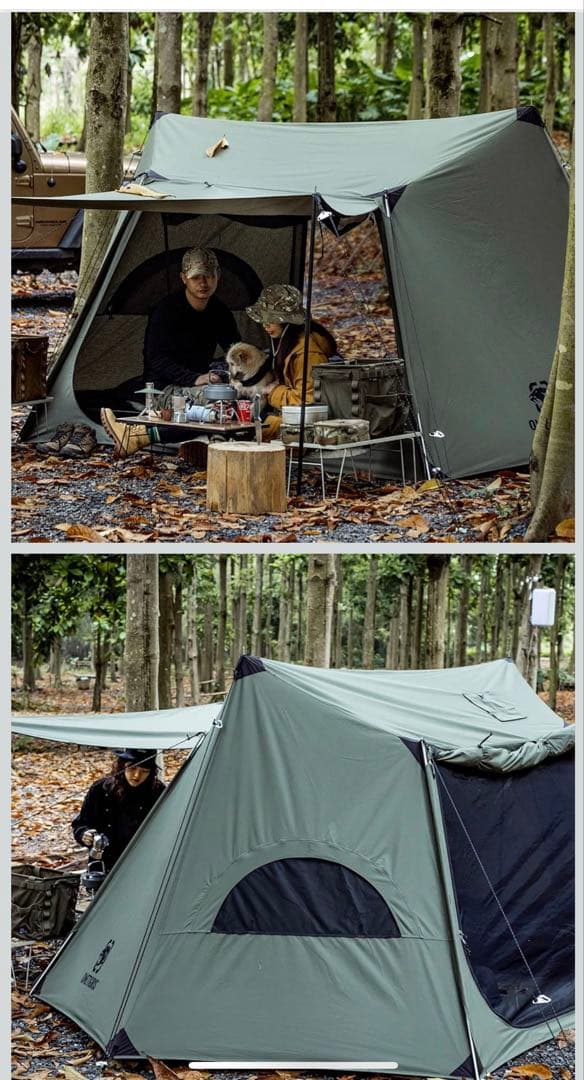 onetigris ソロホームステッドtc ODグランドシート付き軍幕キャンプ