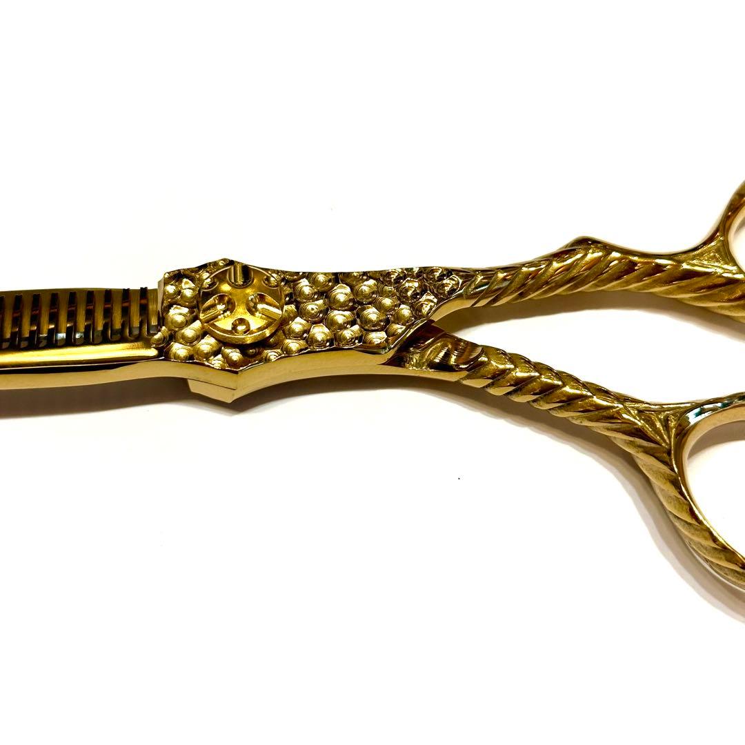 S35 6インチ セニングシザー 槌目加工 理容 美容 鋏 シザー スキバサミ