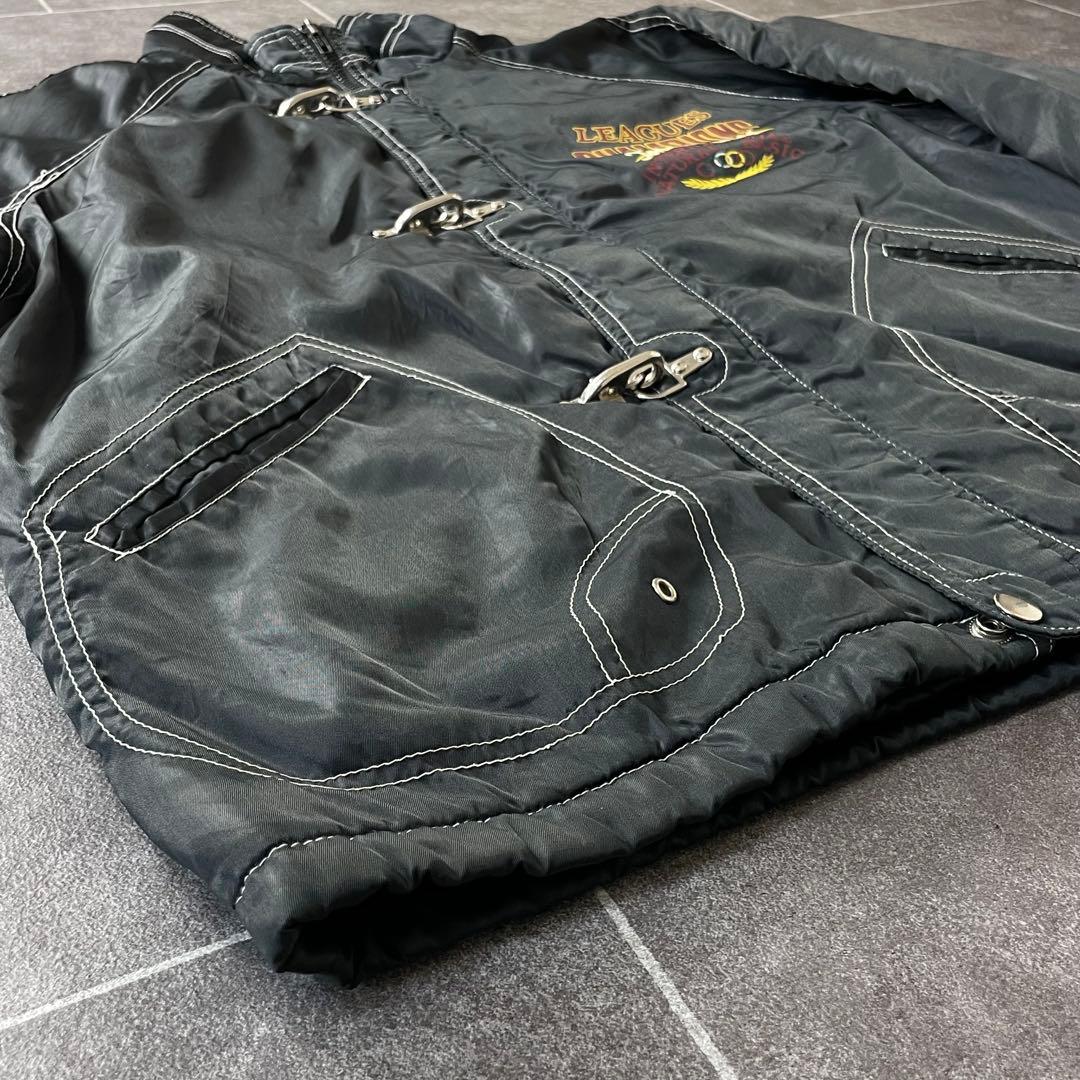 OLD ユーロ古着 ファイヤーマン 中綿 ナイロン ジャケット ブラック