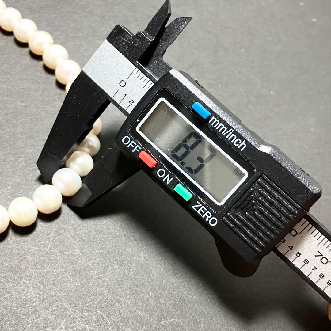 本真珠✨ パールネックレス＆イヤリングセット 7.3-8.3mm Silver