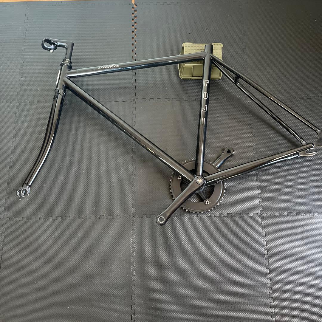 FUJI ピスト・シングルスピードフレーム　クランク チェーンリング　ブラック