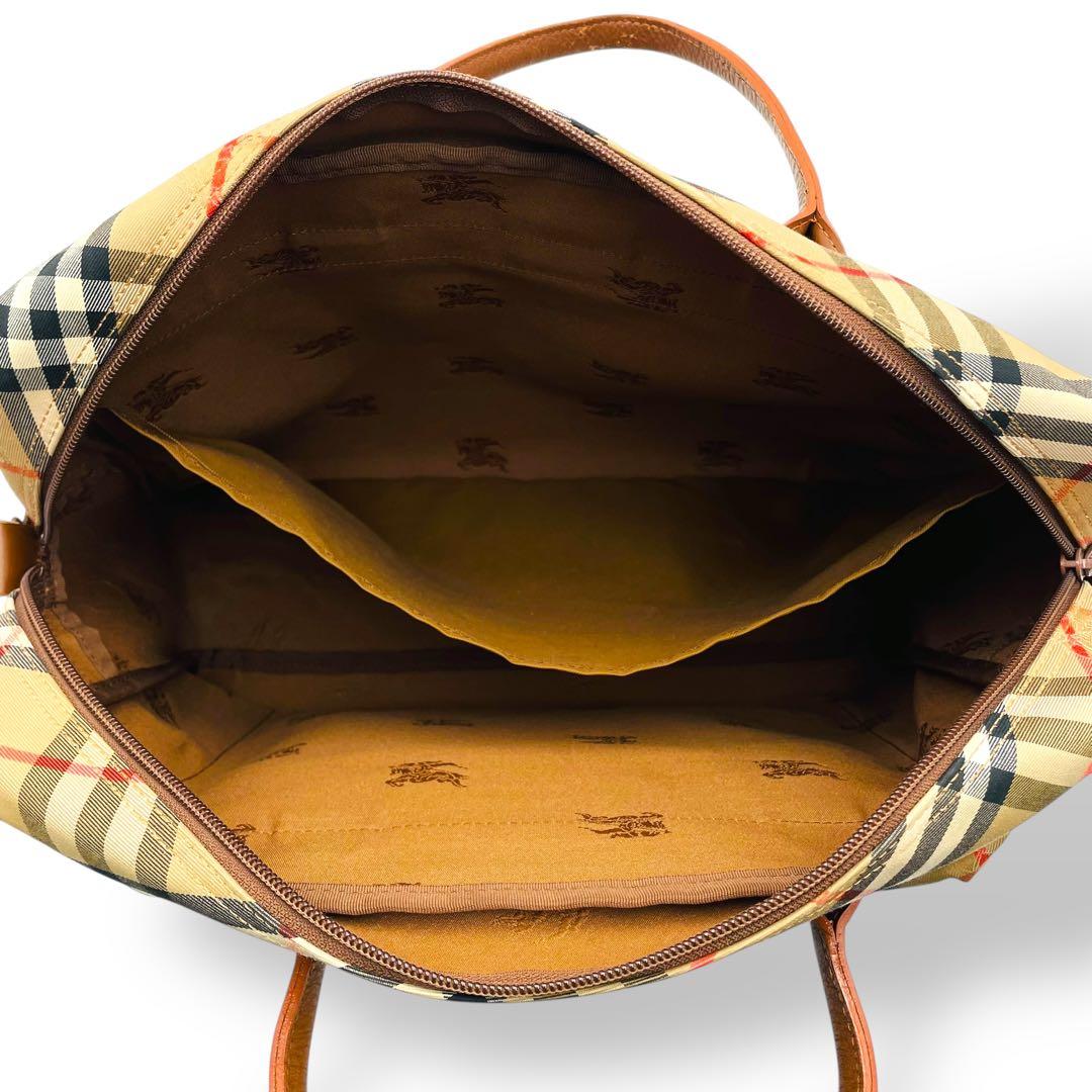美品 BURBERRY ビジネスバッグ キャンバス ノバチェック シャドーホース