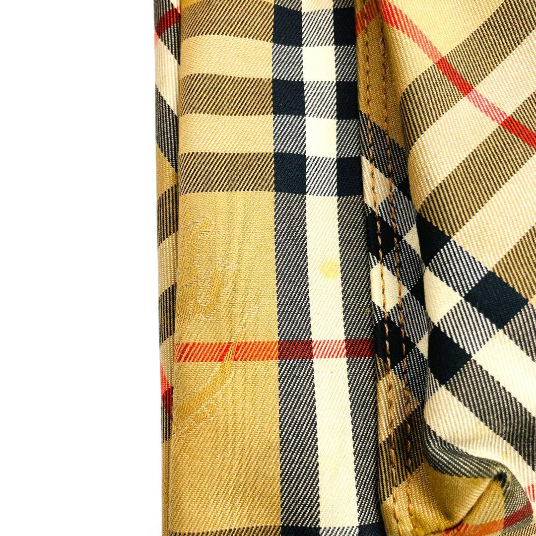 美品 BURBERRY ビジネスバッグ キャンバス ノバチェック シャドーホース