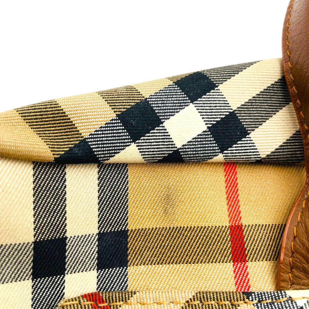 美品 BURBERRY ビジネスバッグ キャンバス ノバチェック シャドーホース