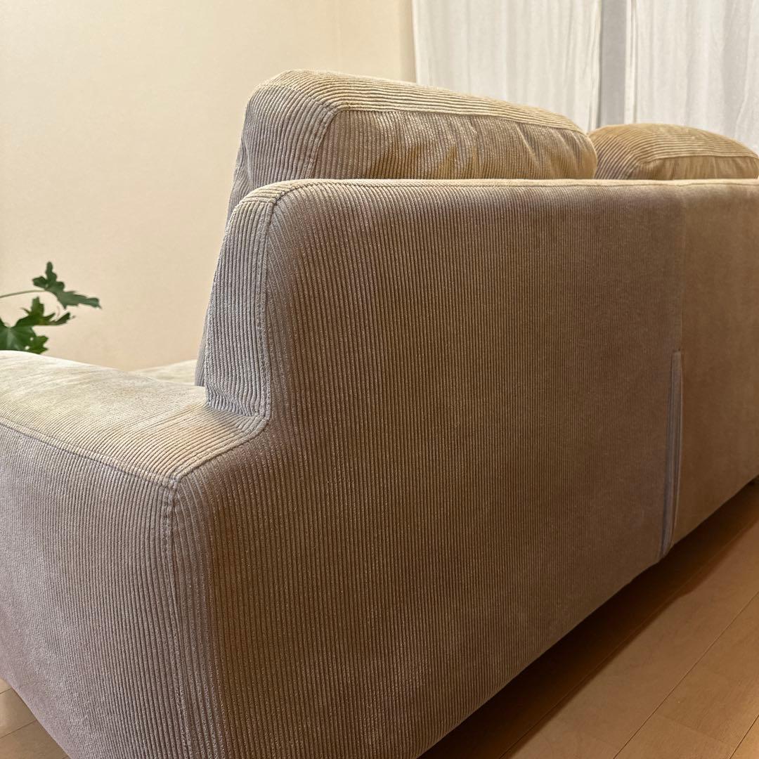 asa　unico GREIGカバーリングソファ 2.5シーター