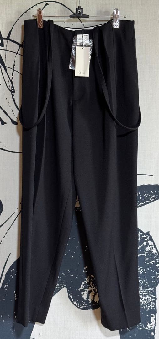 新品タグ付き LOHEN ローヘン サスペンダーパンツ ブラック38
