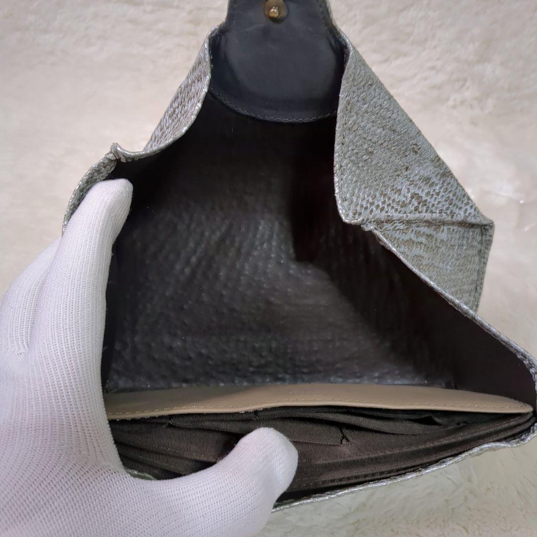 希少✨ヒロコハヤシ ダマスコ 長財布 シルバー レザー レター型