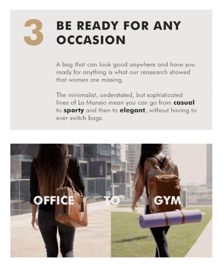 La Mansio 3way バッグ　本革