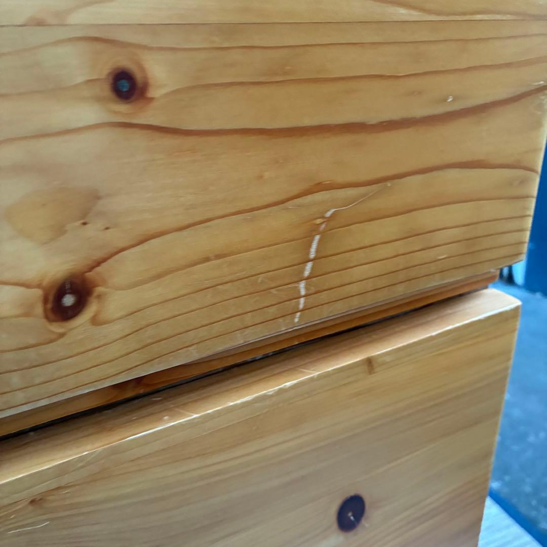 【送料込】無印良品　パイン材　4段チェスト　タンス　チェスト　②