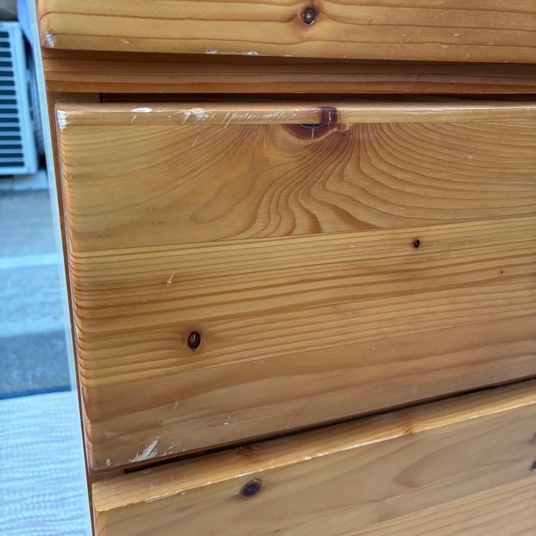 【送料込】無印良品　パイン材　4段チェスト　タンス　チェスト　②