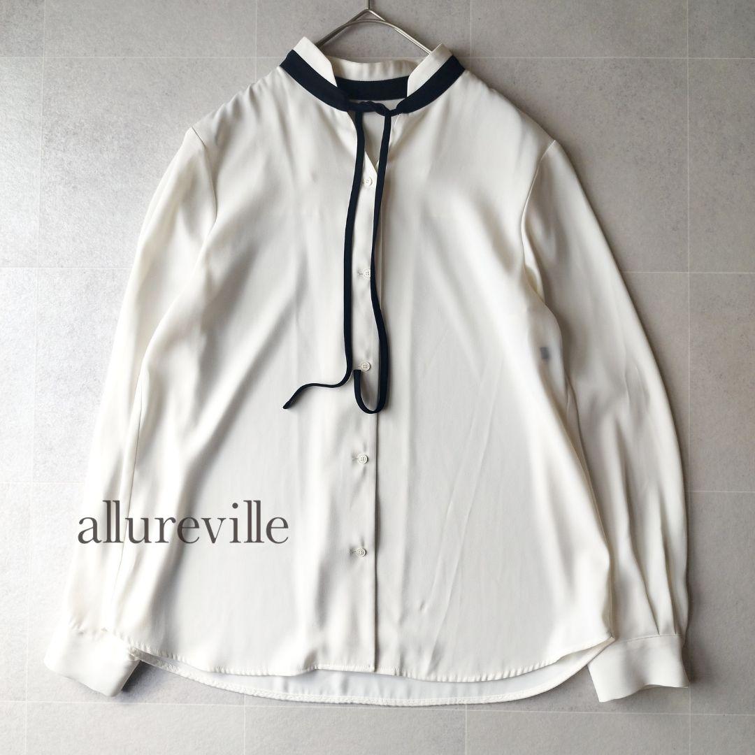 完売品！未使用級✨️アルアバイル ポリエステルツイルハイショクナロータイブラウス