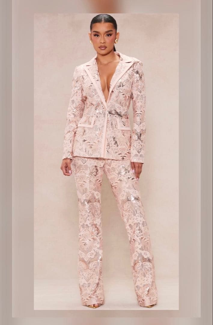 【新品】fashion nova シースルー　スーツ　セットアップ