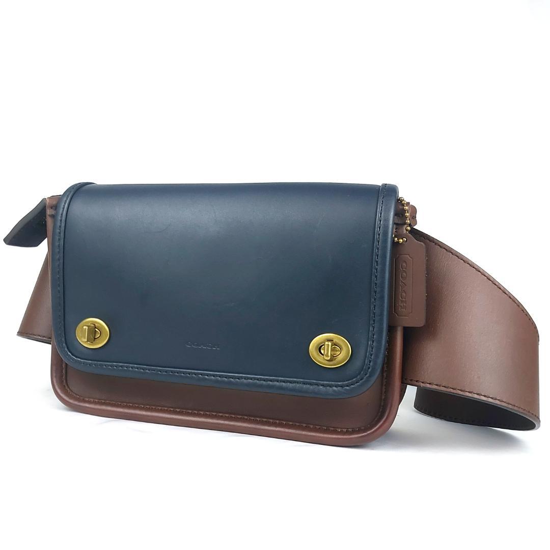 【レア】 COACH コーチ ボディバッグ クロスボディ ウエストバッグ レザー