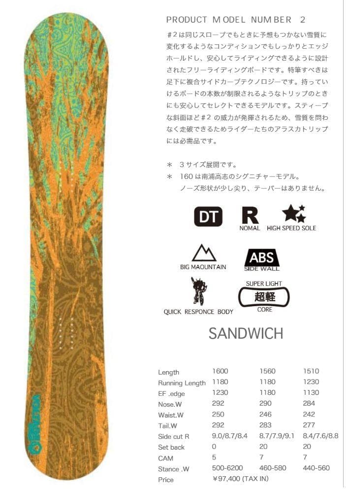 ★中古美品！ VoLTEge Design #2 ボルテージデザイン 160cm