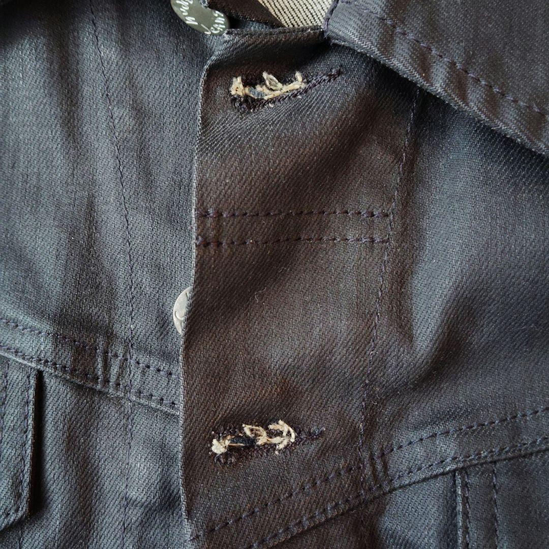 ジャケット・アウター archive dry black coated denim jacket
