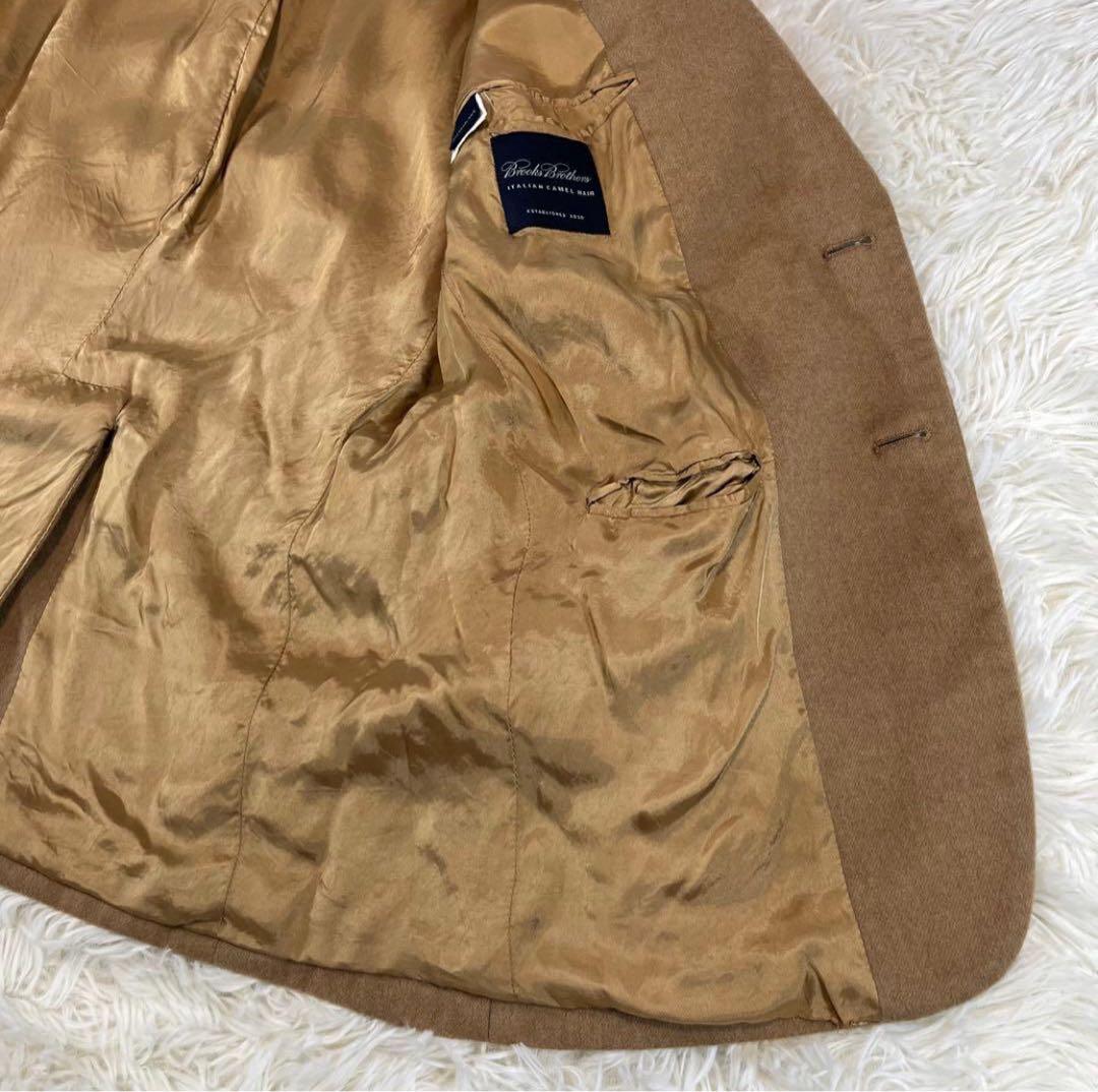 イタリア製✨ブルックスブラザーズ　テーラードジャケット　キャメル生地　L相当