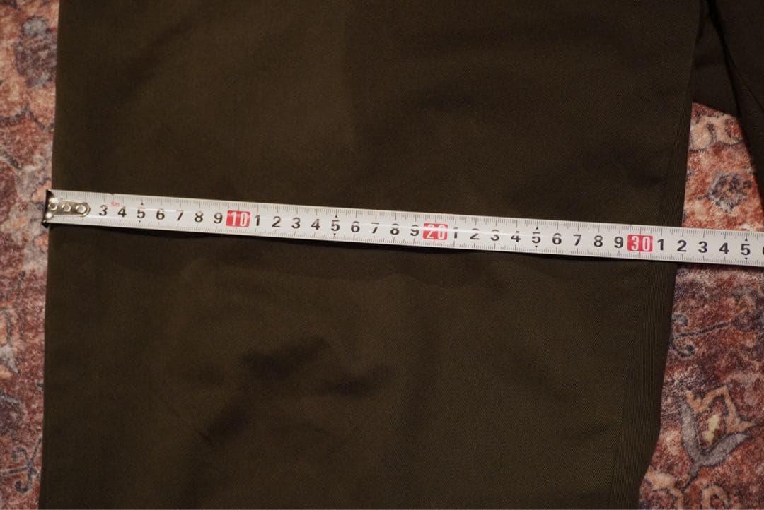 80s 90sラルフローレン　リメイクチノパン　オリーブ　ゴム付き　ドローコード