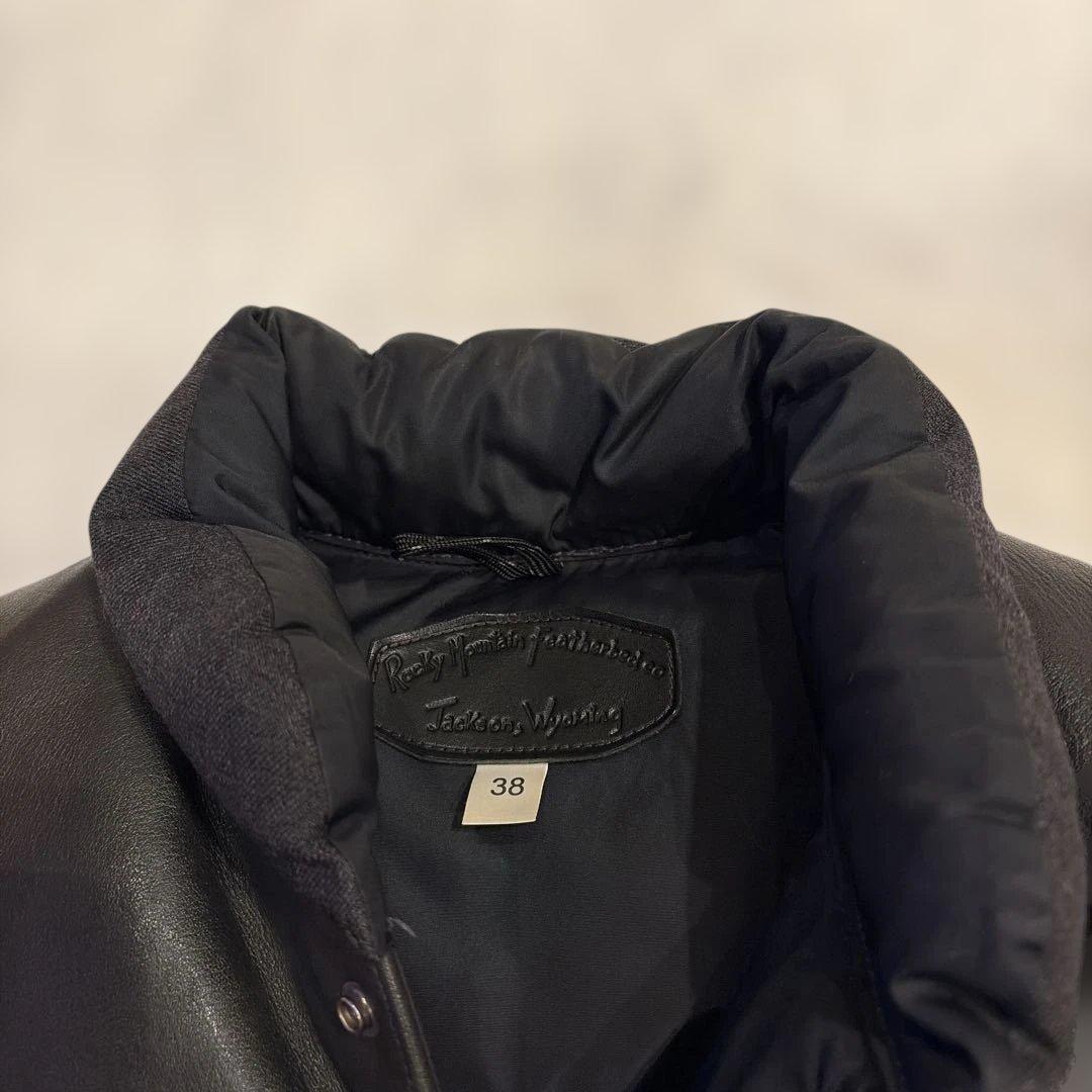 ロッキーマウンテンフェザーベッド ダウンベスト レザー　ブラック 38