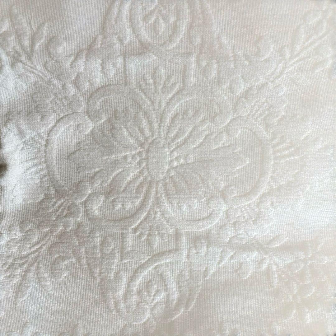 ピケ　ド　マルセイユ　ベッドスプレッド　カバー　フランスアンティーク