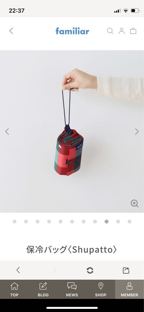 ※多少のお値下げ可能です【完売品】familiar Shupatto 保冷バッグ