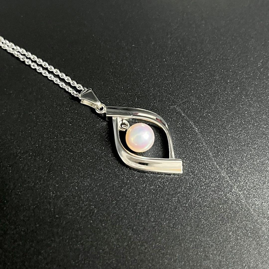 極美品✨ MIKIMOTO パール 6.9mm ネックレス　本真珠　シルバー