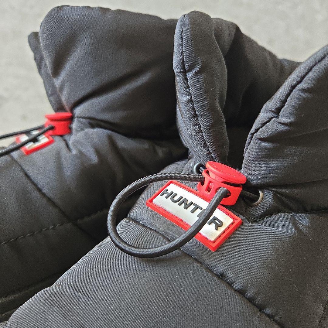 美品 HUNTER インアウト パファー ブーティ ブラック 25cm ブーツ