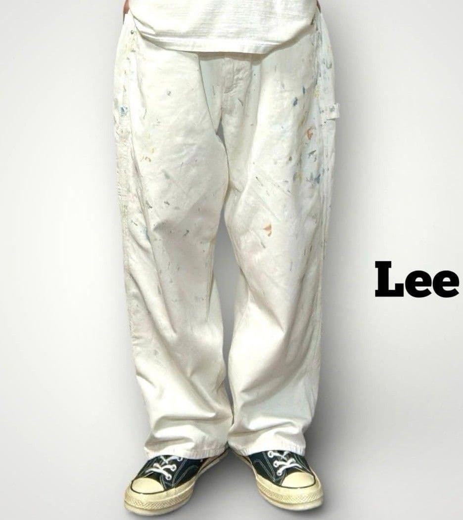 LEE　リー　ペインター　パンツ　ペンキ　ワーク　古着　白　ホワイト