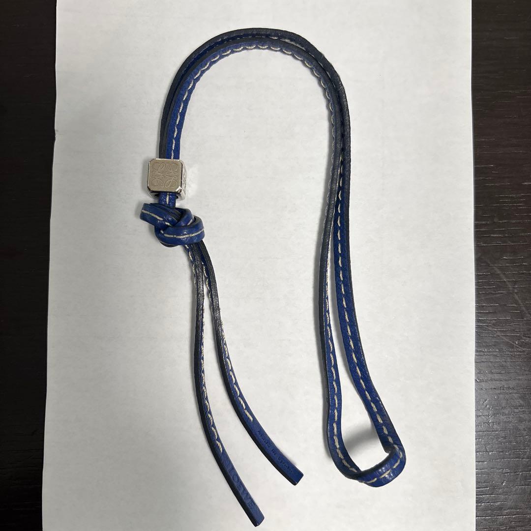 ハ*ー様 LOEWE ロエベ 　アナグラムダイス　ネイビー系　レザー　チャーム