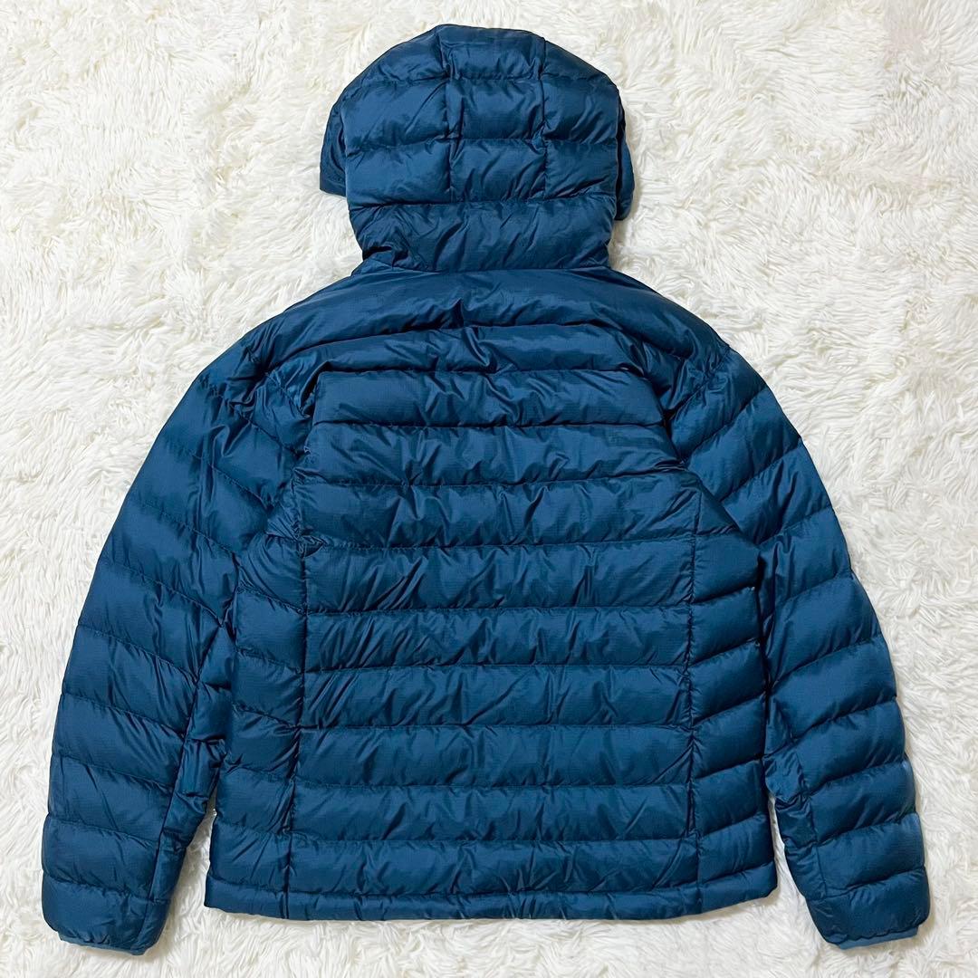 モンベル コロラドパーカ リバーシブルダウン メンズS ブラック×ブルー