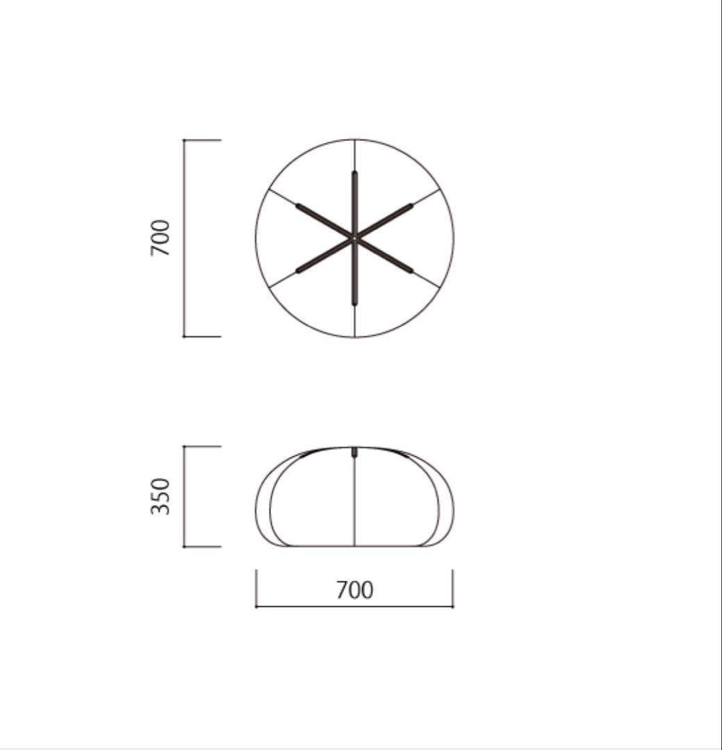 t*a様 無印良品　IDEE プーフ　PUUF White×Black MIX