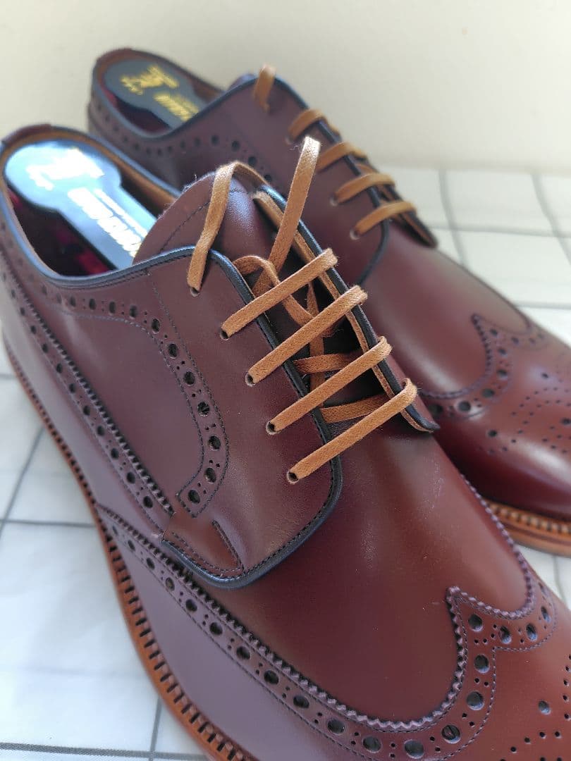 【未使用品】スコッチグレイン 革靴 ウイングチップ 25.5 ブラウン 茶