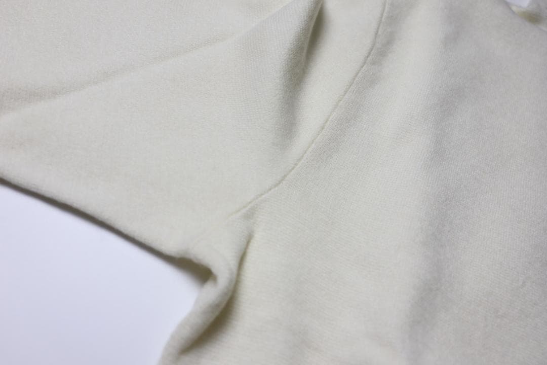 HERMES ホワイト ハーフジップ セーター エルメス S メンズ