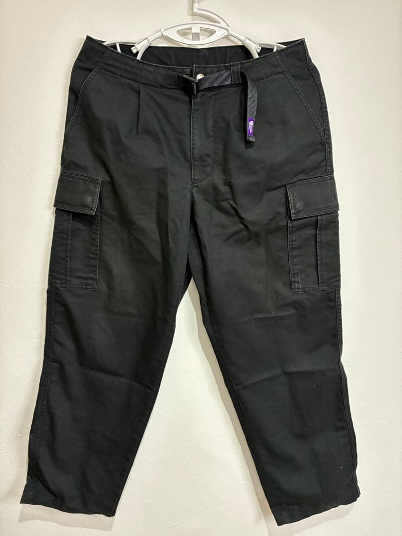 パープルレーベル　ストレッチツイルカーゴパンツ 黒　32